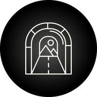 icono de vector de túnel