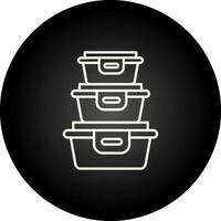 Plastic Food Container Vector Icon