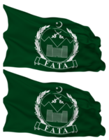 Federally Administered Tribal Areas, FATA Flag Waves Isolated in Plain and Bump Texture, with Transparent Background, 3D Rendering png