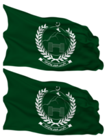 Government of Khyber Pakhtunkhwa, KPK Flag Waves Isolated in Plain and Bump Texture, with Transparent Background, 3D Rendering png