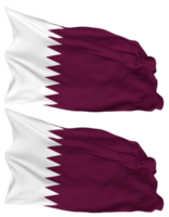 Qatar drapeau vagues isolé dans plaine et bosse texture, avec transparent arrière-plan, 3d le rendu png