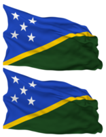 Solomon Islands Flag Waves Isolated in Plain and Bump Texture, with Transparent Background, 3D Rendering png