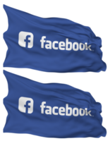 Facebook, FB Flag Waves Isolated in Plain and Bump Texture, with Transparent Background, 3D Rendering png