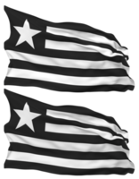 botafogo de futebol e regata's vlag golven geïsoleerd in duidelijk en buil textuur, met transparant achtergrond, 3d renderen png