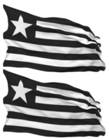 botafogo de futebol e Regatten Flagge Wellen isoliert im einfach und stoßen Textur, mit transparent Hintergrund, 3d Rendern png