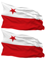 Sportovni klub Slavia Praha, Sports Club Slavia Prague Flag Waves Isolated in Plain and Bump Texture, with Transparent Background, 3D Rendering png