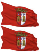 Sport Clube de braga, Sport de braga, sc braga Flagge Wellen isoliert im einfach und stoßen Textur, mit transparent Hintergrund, 3d Rendern png