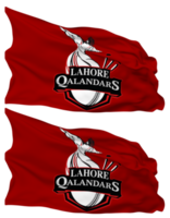 Lahore Qalandars, LQ Flag Waves Isolated in Plain and Bump Texture, with Transparent Background, 3D Rendering png