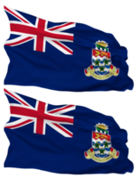 Cayman Islands Flag Waves Isolated in Plain and Bump Texture, with Transparent Background, 3D Rendering png