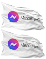 Messenger Flag Waves Isolated in Plain and Bump Texture, with Transparent Background, 3D Rendering png