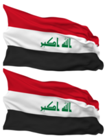 Iraq Flag Waves Isolated in Plain and Bump Texture, with Transparent Background, 3D Rendering png