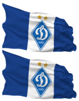 Football Club Dynamo Kyiv Flag Waves Isolated in Plain and Bump Texture, with Transparent Background, 3D Rendering png