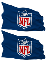 nacional fútbol americano liga, nfl bandera olas aislado en llanura y bache textura, con transparente fondo, 3d representación png