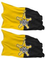 Fußball Verein Sheriff Tiraspol, fc Sheriff tiraspol Flagge Wellen isoliert im einfach und stoßen Textur, mit transparent Hintergrund, 3d Rendern png