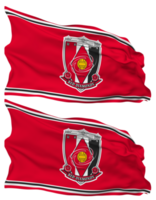 urawa rood diamanten vlag golven geïsoleerd in duidelijk en buil textuur, met transparant achtergrond, 3d renderen png