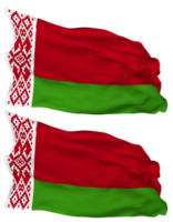 Wit-Rusland vlag golven geïsoleerd in duidelijk en buil textuur, met transparant achtergrond, 3d renderen png