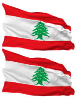 Lebanon Flag Waves Isolated in Plain and Bump Texture, with Transparent Background, 3D Rendering png