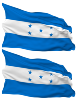 honduras flagga vågor isolerat i enkel och stöta textur, med transparent bakgrund, 3d tolkning png