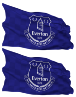 Everton Football Club Flag Waves Isolated in Plain and Bump Texture, with Transparent Background, 3D Rendering png