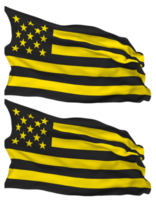 Verein atletico Penarol Flagge Wellen isoliert im einfach und stoßen Textur, mit transparent Hintergrund, 3d Rendern png