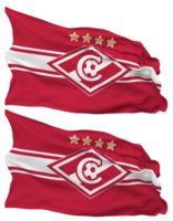 fc spartak moskva flagga vågor isolerat i enkel och stöta textur, med transparent bakgrund, 3d tolkning png