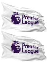 Premier League Flag Waves Isolated in Plain and Bump Texture, with Transparent Background, 3D Rendering png