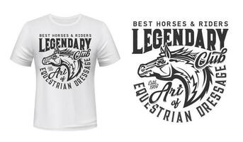 Equestrian dressage club t-shirt vector print