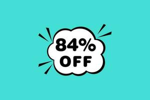 84 percent Sale and discount labels. price off tag icon flat design. vector