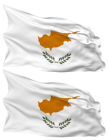 Cyprus Flag Waves Isolated in Plain and Bump Texture, with Transparent Background, 3D Rendering png