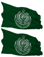 Government of Sindh Flag Waves Isolated in Plain and Bump Texture, with Transparent Background, 3D Rendering png
