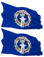 Northern Mariana Islands Flag Waves Isolated in Plain and Bump Texture, with Transparent Background, 3D Rendering png