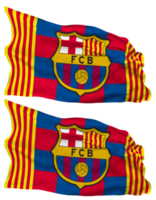 futbol club Barcelone, FCB drapeau vagues isolé dans plaine et bosse texture, avec transparent arrière-plan, 3d le rendu png