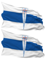 Club Deportivo Universidad Catolica, CDUC Flag Waves Isolated in Plain and Bump Texture, with Transparent Background, 3D Rendering png