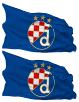 Gradanski nogometni Verein dinamo Zagreb, gnk dinamo zagreb Flagge Wellen isoliert im einfach und stoßen Textur, mit transparent Hintergrund, 3d Rendern png
