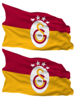 Galatasaray espor kulubu, Galatasaray sk fútbol americano club bandera olas aislado en llanura y bache textura, con transparente fondo, 3d representación png
