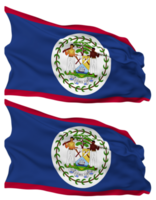 belize bandeira ondas isolado dentro avião e colisão textura, com transparente fundo, 3d Renderização png