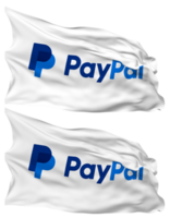 PayPal innehav inc flagga vågor isolerat i enkel och stöta textur, med transparent bakgrund, 3d tolkning png
