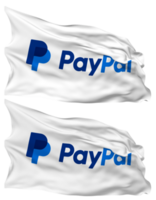 paypal propriedades inc bandeira ondas isolado dentro avião e colisão textura, com transparente fundo, 3d Renderização png