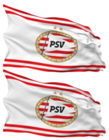 Philips Sport Vereniging Flag Waves Isolated in Plain and Bump Texture, with Transparent Background, 3D Rendering png