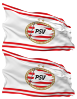 Philips Sport Vereniging Flag Waves Isolated in Plain and Bump Texture, with Transparent Background, 3D Rendering png