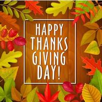 Happy Thanksgiving holiday vector greeting card