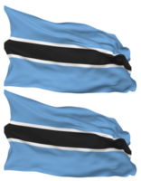 Botswana Flag Waves Isolated in Plain and Bump Texture, with Transparent Background, 3D Rendering png