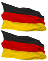 Germany Flag Waves Isolated in Plain and Bump Texture, with Transparent Background, 3D Rendering png