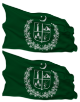 Government of Gilgit Baltistan Flag Waves Isolated in Plain and Bump Texture, with Transparent Background, 3D Rendering png