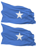 Somalia Flag Waves Isolated in Plain and Bump Texture, with Transparent Background, 3D Rendering png