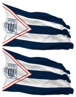 Club Alianza Lima Flag Waves Isolated in Plain and Bump Texture, with Transparent Background, 3D Rendering png