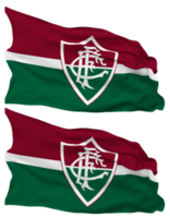 fluminense Football club drapeau vagues isolé dans plaine et bosse texture, avec transparent arrière-plan, 3d le rendu png