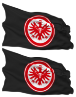 Eintracht Frankfurt Flag Waves Isolated in Plain and Bump Texture, with Transparent Background, 3D Rendering png