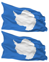 antarctica flagga vågor isolerat i enkel och stöta textur, med transparent bakgrund, 3d tolkning png