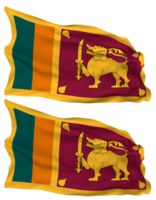 sri lanka bandeira ondas isolado dentro avião e colisão textura, com transparente fundo, 3d Renderização png